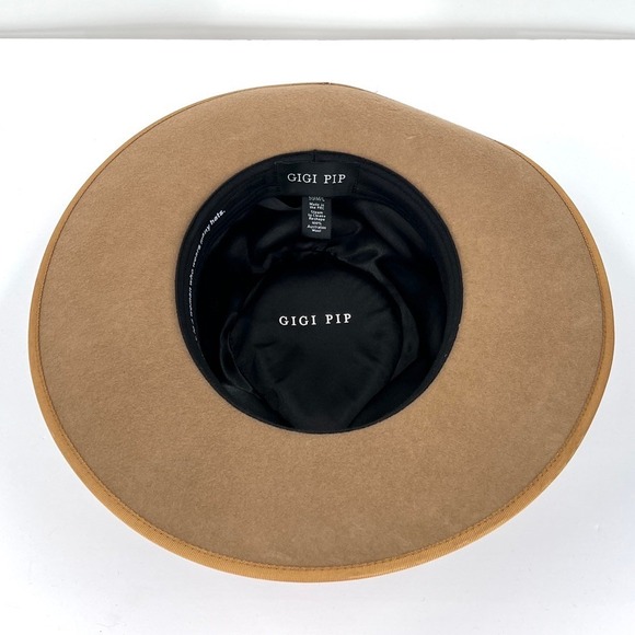 GIGI PIP Monroe Rancher Fedora Hat Womens 59 Large Brown 100% Australian Wool - Picture 13 of 16